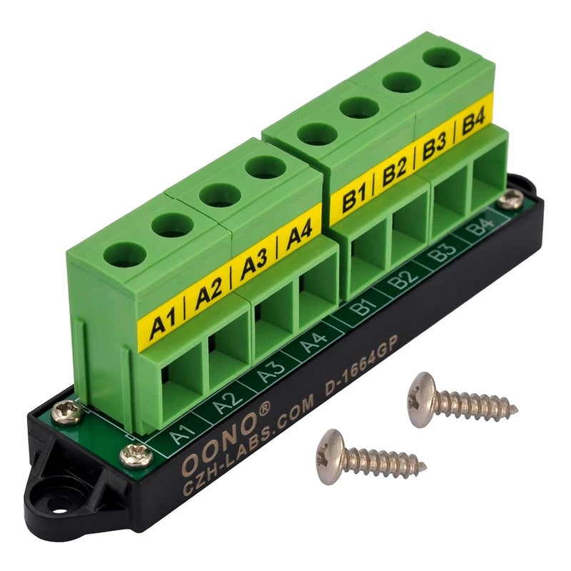 OONO 52Amp 600V 2x4 Position Terminal Block Distribution Module. D-1664GP - Image 1
